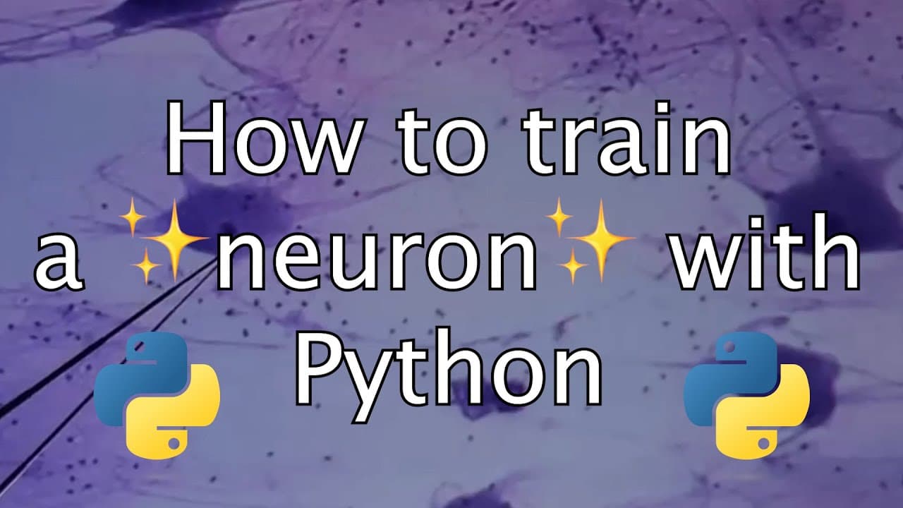 How to Train a Neuron with Python